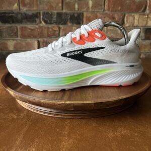 Brooks Ghost 17 Neutral Men's 8 Wide 2E White Multicolor Running Shoes Sneakers